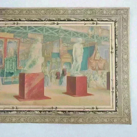 Art Print George Baxter Great Exhibition 1851 Interior French Department Antique - Picture 6 of 12